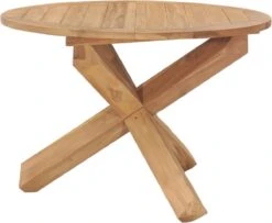 VidaXL Tuintafel Ø110x75 Cm Massief Teakhout -Meubel Verkoop 1200x985