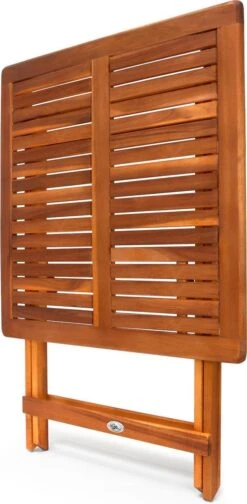 Casaria Bijzettafel Acacia Hout- Inklapbaar - 70x70x73 Cm Bruin -Meubel Verkoop 588x1200