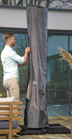 Weersbestendige Parasolhoes - Max. 4 X 4 M - Grijs / Antraciet - Zweefparasol -Meubel Verkoop 627x1200