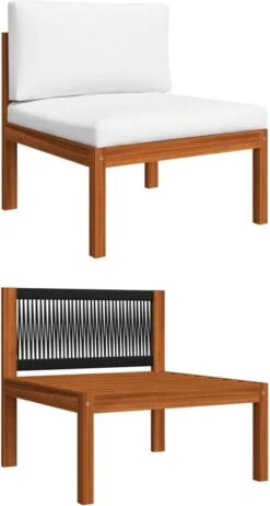 Decoways - 5-delige Loungeset Met Kussens Massief Acaciahout Crèmekleurig -Meubel Verkoop 642x1200