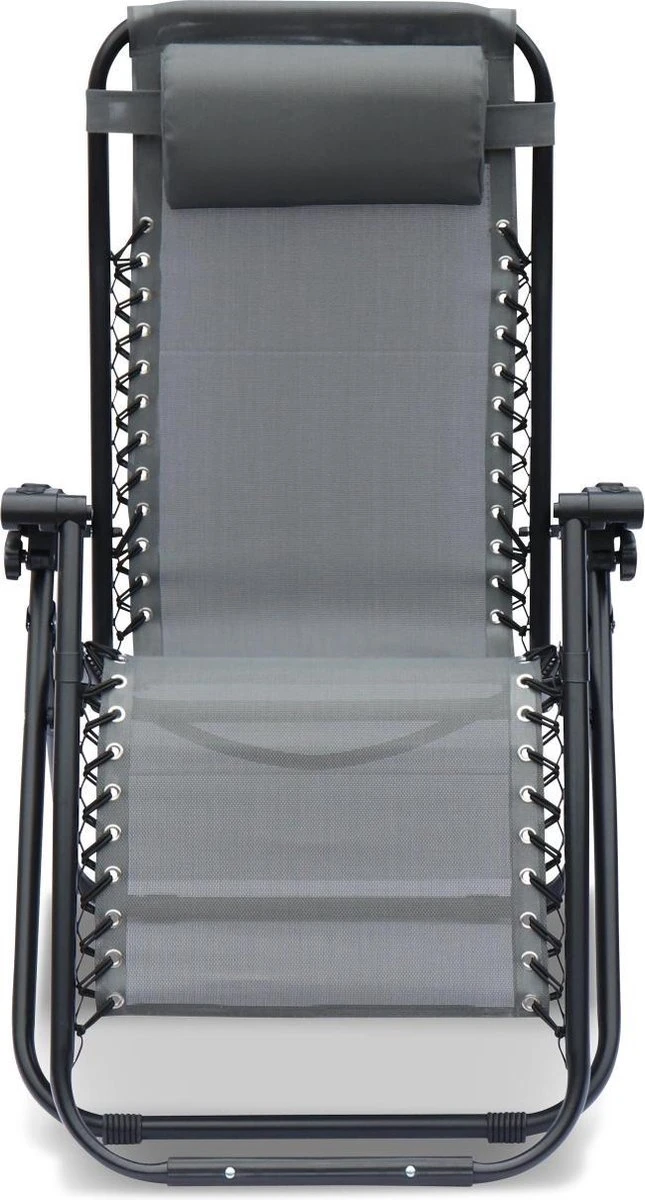 Alice's Garden Campingstoel PATRICK - Set Van 2 - Opvouwbaar - Verstelbaar - Grijs 4 Alice's Garden Campingstoel PATRICK - Set Van 2 - Opvouwbaar - Verstelbaar - Grijs - Afbeelding 2