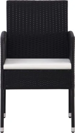 VidaXL 7-delige Tuinset Poly Rattan Zwart -Meubel Verkoop 681x1200