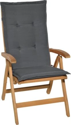 Beautissu Loft HL – Set Van 4 Tuinkussens Hoge Rug 120x50x6 Cm Kussen Grafiet Grijs Tuinstoelkussens Zitkussen Tuinstoel -Meubel Verkoop 682x1200