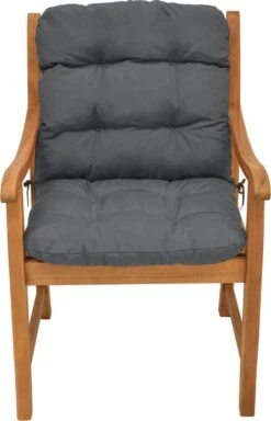 Beautissu Flair NL – Set Van 2 Tuinkussen Lage Rug Antraciet – 100x50 Cm – Zitkussen Matraskussen Voor Tuin Meubelen -Meubel Verkoop 772x1200