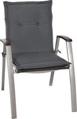 Beautissu Set Van 6x Tuinkussens Lage Rug Loft NL 100 X 50 X 6 Cm - Kussen Antraciet - Zitkussen Sierkussen Tuinstoel -Meubel Verkoop 773x1200