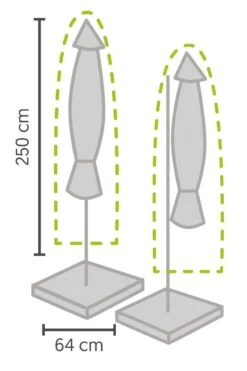 Weersbestendige Parasolhoes - Max. 4 X 4 M - Grijs / Antraciet - Zweefparasol -Meubel Verkoop 800x1200 36