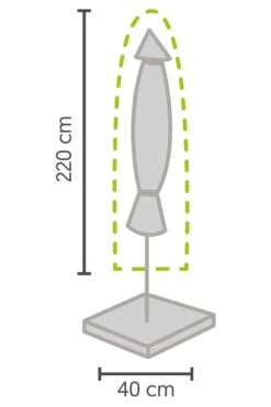 Weersbestendige Parasolhoes - Rond & Vierkant - Max. 3 X 3 M - Grijs / Antraciet - Stokparasol -Meubel Verkoop 800x1200 37