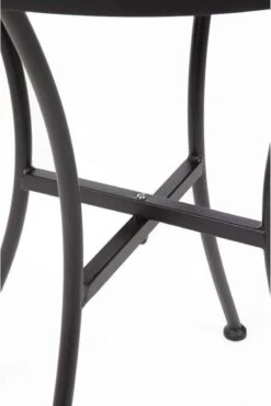 Bolero Ronde Stalen Bistro Tafel Zwart 60cm -Meubel Verkoop 802x1200