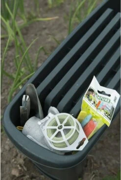 Nature - Tuinkruk 2-in-1 - Tuinzit/-knielkruk - Tuin Werkbank - Grijs - H34 X 66 X 25cm -Meubel Verkoop 805x1200