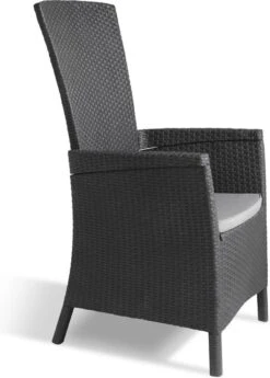 Allibert Vermont Verstelbare Tuinstoel - 64x68x107cm - Grafiet -Meubel Verkoop 860x1200