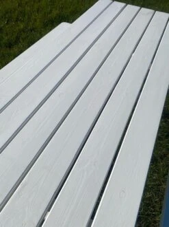 Goedkopepicknicktafels.nl | Witte XL Picknicktafel | Tuintafel 6 Persoons | Wit Gespoten Gedroogd Grenen Hout! -Meubel Verkoop 899x1200 11