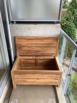 Kleine Teakhouten Tuinbank Met Opbergruimte - 100 X 60 X 90 Cm - Duurzaam Teakhout - Blijft Strak En Mooi - Sterke Constructie Om Lang Mee Te Gaan -Meubel Verkoop 899x1200