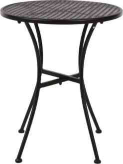 Bolero Ronde Stalen Bistro Tafel Zwart 60cm -Meubel Verkoop 903x1200