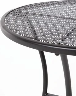 Bolero Ronde Stalen Bistro Tafel Zwart 60cm -Meubel Verkoop 957x1200