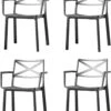 Keter Metalix Tuinstoelen - 4 Stuks - 53,3x60,2x81,3 Cm - Zwart -Meubel Verkoop 965x1200