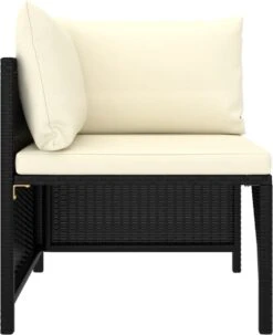 VidaXL 4-delige Loungeset Met Kussens Poly Rattan Zwart -Meubel Verkoop 977x1200