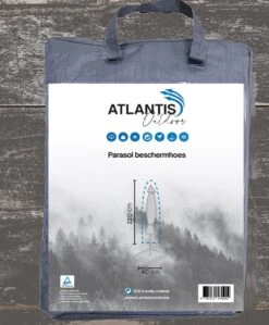 Weersbestendige Parasolhoes - Rond & Vierkant - Max. 3 X 3 M - Grijs / Antraciet - Stokparasol -Meubel Verkoop 992x1200 8
