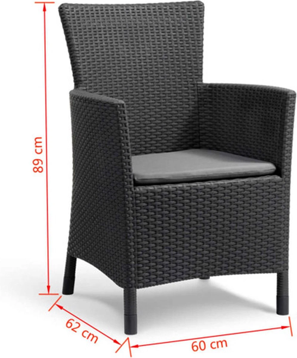Allibert Iowa Tuinstoel - 60x62x89cm – Grafiet 15 Allibert Iowa Tuinstoel - 60x62x89cm – Grafiet - Afbeelding 13
